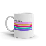 Jesus is Better White glossy mug