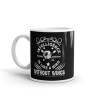 Intelligence Without Ambition White glossy mug