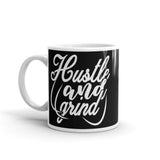 Hustle and Grind White glossy mug