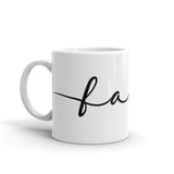 Faith White glossy mug