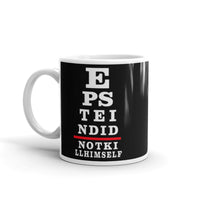 Epstein Eye Chart White glossy mug