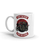 Fight the Dead Fear the Living White glossy mug