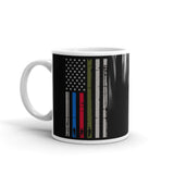 U.S. Support Flag White glossy mug