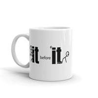 F It White glossy mug