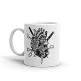 Heart Pain White glossy mug