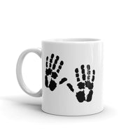 Handprints White glossy mug