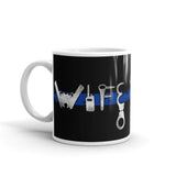 Thin Blue Line Wife White glossy mug