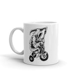 Biker Reaper White glossy mug