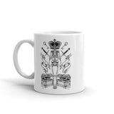 Skeleton King White glossy mug