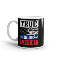 True Blue American White glossy mug