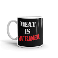 Meat is Murder White glossy mug