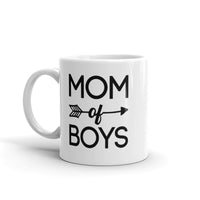 Mom of Boys White glossy mug