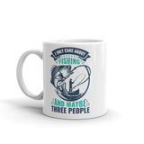 I Only Care About Fishing White glossy mug