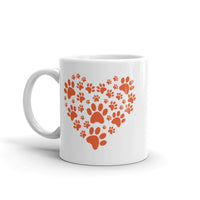 Paw Heart White glossy mug