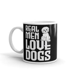 Real Men Love Dogs White glossy mug