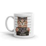 Bad Kitty White glossy mug