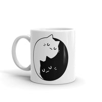 Yin Yang Kitty White glossy mug