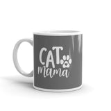 Cat Mama White glossy mug