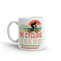 Cycling Legend White glossy mug