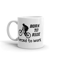 Born to Ride White glossy mug