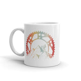 Mountain Biking White glossy mug