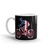 American Biker White glossy mug