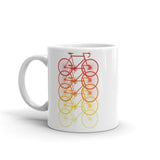 Bikes White glossy mug