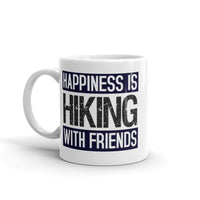 Happiness is Hiking with Friends White glossy mug