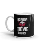 Horror Movie Addict White glossy mug