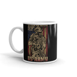 We Stand for the Flag (US Army) White glossy mug