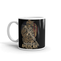 Proud to be an American Soldier White glossy mug