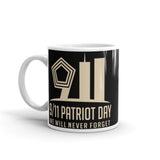 Never Forget 9/11 Patriot Day White glossy mug