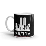 9/11 We Will Never Forget White glossy mug