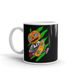 Pumpkin Skater White glossy mug