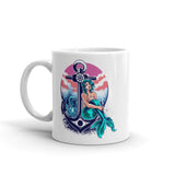 Mermaid White glossy mug