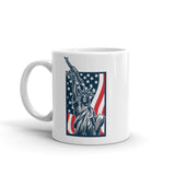 Armed Liberty White glossy mug