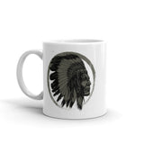 Native American White glossy mug