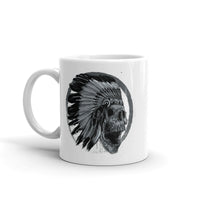 Native American Skull White glossy mug