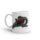 Bird Skull White glossy mug