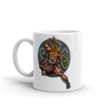 Viking Warrior White glossy mug