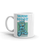 Damn Robot White glossy mug