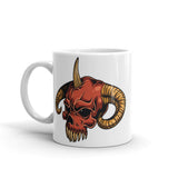 Demon Skull White glossy mug