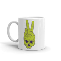 Peace Skull White glossy mug