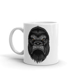 Gorilla Head White glossy mug