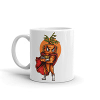 Super Carrot White glossy mug