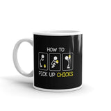 How to Pick Up Chicks White glossy mug