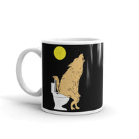 Wolf Potty White glossy mug