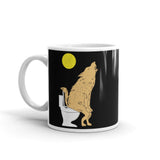 Wolf Potty White glossy mug