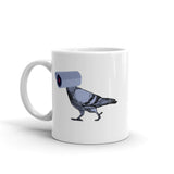 Bird Surveillance White glossy mug