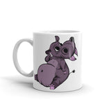 Monster Hippo White glossy mug